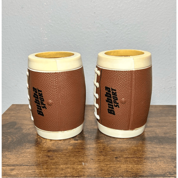 Vintage Bubba Sport Football Koozie Beer Bottle Holder w/ Bottle Opener Set of 2 - Picture 4 of 7